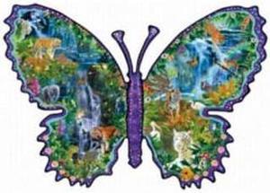 Rainforest Butterfly Shaped 1000 Piece Puzzle By Alexandra Mullins