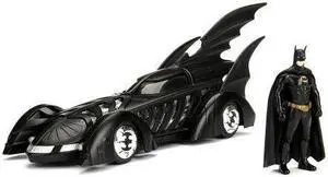 1995 Batman Forever Batmobile with Diecast Batman Figure 1/24 Diecast Model Car by Jada