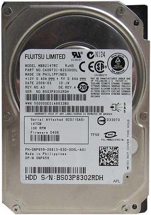 Dell NP659 146GB 10000 RPM SAS 3Gb/s 2.5" Internal Notebook Hard Drive