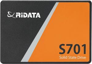 RiDATA S701 480GB SSD (Internal Solid State Drive) 3D NAND 2.5" SATA III 6Gb/s Ultra Slim 7mm Up to 450 MB/s Low Power Consumption