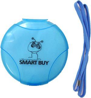 Smartbuy 12 Disc CD DVD Storage Organizer Hard Plastic Holder Case w/ Blue Strap