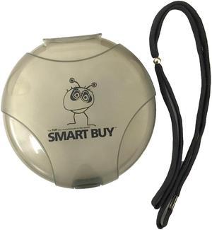 Smartbuy 12 Disc CD DVD Storage Organizer Grey Hard Plastic Holder Case w/ Black Strap