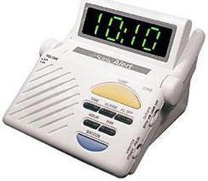 Sonic Boom Alarm Clock with Plug Outlet for Lamp Built-In Receiver