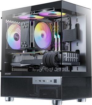 PRC MidnightView Custom Gaming Desktop PC Intel Core i3-12100F 3.5GHz 4-Core 16GB DDR4 1TB NVMe AMD Radeon RX 6650 XT 8GB GDDR6 Wi-Fi BT ARGB High Performance CPU Cooler Windows 11 Home