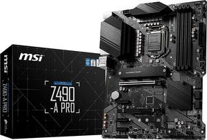 MSI Z490-A PRO ProSeries ATX Motherboard (LGA 1200 DDR4, Dual M.2 Slots DP/HDMI)