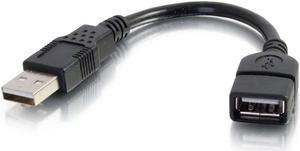 Usb Short Extension Cable, Usb Cable, Usb A To A Cable, Black, 6 Inches, Cables To Go 52119