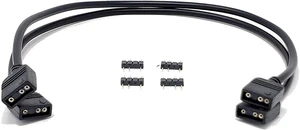 Micro Connectors Addressable RGB Extension Cable - 30CM/ 2 Pack, Model Number: F04-01ARGB30-2P Micro Connectors Addressable RGB Extension Cable - 30CM/ 2 Pack, Model Number: F04-01ARGB30-2P