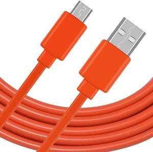 Replacement Flip 4 Charging Cable Micro USB Fast Charger Flat Power Cord for JBL Bluetooth Speaker Flip4 Flip 3 GO Xtreme Charge 2 Charge 3 Pulse 2 Pulse 3 Clip 2 Micro II Micro Trip Speaker Orange