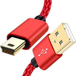 Mini Usb Charging Cable 6.6Ft For Sony Ps3 Controller,Gopro Hero4 Hero 3+,Hd,Mp3 Players,Garmin Gps Navigator Nuvi,Pdas,Playstation 3,Nylon Braided Usb 2.0 Type A To Mini B Data Charger Cord