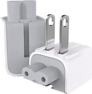 AC Power Adapter US Wall Folding Plug Duck Head (2 Pack), SEOYO Charge Adapter US Standard Plug Duck Head for MacBook Pro/MacBook Air/Mac iBook/iPhone/iPod/etc.White (Upgrade)