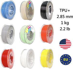EOLAS PRINTS TPU+ 3D Printer Filament 2.85mm 2.2 lb 1 kg Spool Food and Toy Safe, White