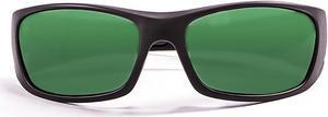 OCEAN Sunglasses BERMUDA Polarized Matte black with green lens