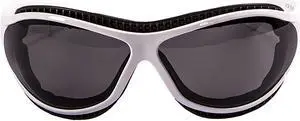 Sunglasses OCEAN TIERRA DE FUEGO Women Men Unisex Water Sports Kiteboarding Surf Polarized Full Frame Goggle & Rectangle (Matte White / Smoke)