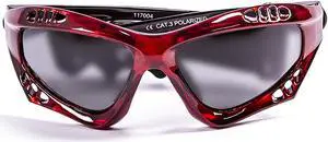 OCEAN Sunglasses AUSTRALIA Polarized red transparent with smoke lens