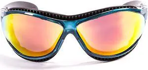 Sunglasses OCEAN TIERRA DE FUEGO Women Men Unisex Water Sports Kiteboarding Surf Polarized Full Frame Goggle & Rectangle (Blue / Red Mirror)