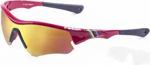 OCEAN Sunglasses IRON shiny red with red lens