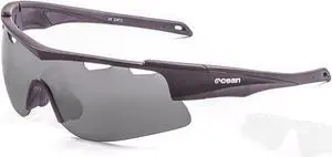 OCEAN Sunglasses ALPINE matte black with smoke lens