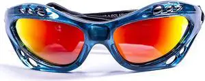 OCEAN Sunglasses CUMBUCO Polarized transparent blue with red lens