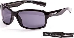 OCEAN Sunglasses VENEZIA Polarized shiny black with Smoke lens