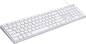 Aluminum USB Wired Keyboard with Numeric Keypad for Apple Mac Pro, Mini Mac, iMac, iMac Pro, MacBook Pro/Air