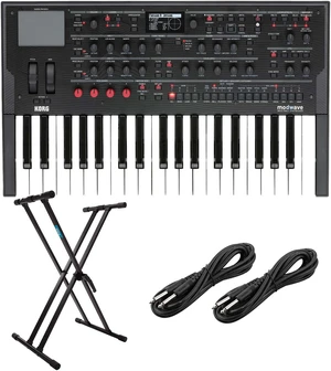 Korg Modwave Wavetable Synthesizer, Keyboard Stand, (2) 1/4 Cables Bundle Korg Modwave Wavetable Synthesizer, Keyboard Stand, (2) 1/4 Cables Bundle