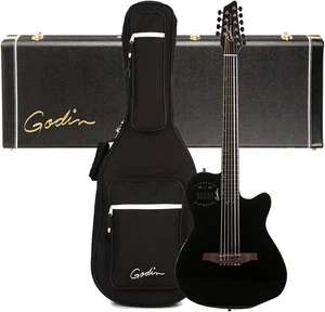 Godin 10 String Acoustic-Electric Guitar, Right Handed (38220), Godin V1095 MultiAc Case Bundle Godin 10 String Acoustic-Electric Guitar, Right Handed (38220), Godin V1095 MultiAc Case Bundle
