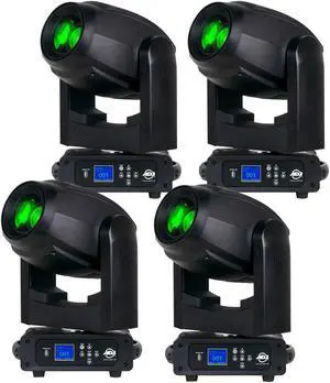 (4) American DJ Focus Spot 5Z 200 Watt Moving Heads Bundle