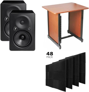 Mackie HR624 MK2 6.7 Pair - On-Stage WS7500 Rosewood - 48 Pack Acoustic Panels Studio Foam Mackie HR624 MK2 6.7 Pair - On-Stage WS7500 Rosewood - 48 Pack Acoustic Panels Studio Foam