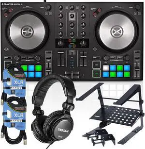 Native Instruments TRAKTOR KONTROL S2 MK3 + Tascam TH-02 Studio Headphones Package.
