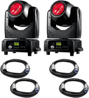 (2) American DJ Vizi Beam RXONE Moving Head Fixture + (4) DMX Cables 50FT Ea.