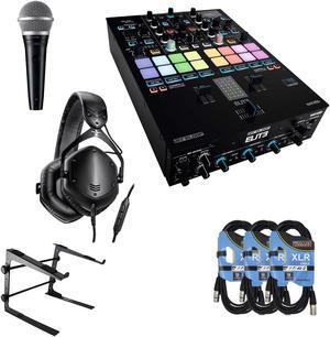 Reloop Elite Mixer + V-MODA Crossfade LP2 Special Edition (Matte Black) + Laptop Stand + Microphone and Cables.