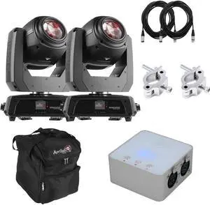 (2) CHAUVET DJ Intimidator Beam 140SR Moving Head Beam + Arriba Cases AC160 Padded Lighting Fixture Case + American DJ myDMX 3.0 DMX Controller and Software Package.