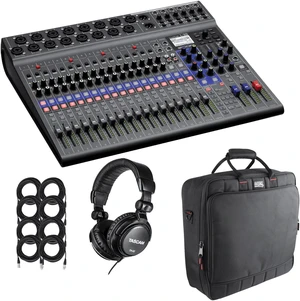 Zoom LiveTrak L-20 - 20-Input Digital Mixer & Multitrack Recorder + Gator Cases G-MIXERBAG-1818 Padded Nylon Mixer/Equipment Bag + Tascam TH-02 Studio Headphones and Cables. Zoom LiveTrak L-20 - 20-Input Digital Mixer & Multitrack Recorder + Gator Cases G-MIXERBAG-1818 Padded Nylon Mixer/Equipment Bag + Tascam TH-02 Studio Headphones and Cables.
