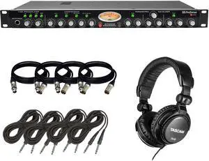 PreSonus Studio Channel Tube Channel Strip + Tascam TH-02 Studio Headphones and Cables Package.