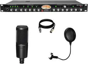 PreSonus Studio Channel Tube Channel Strip + Audio-Technica AT2020 Cardioid Condenser Microphone Package.