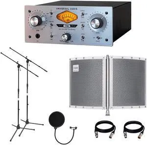 Universal Audio 710 Twin-Finity - Microphone/Line Preamplifier + Marantz Professional Sound Shield Compact Folding Vocal Reflection Filter Package.