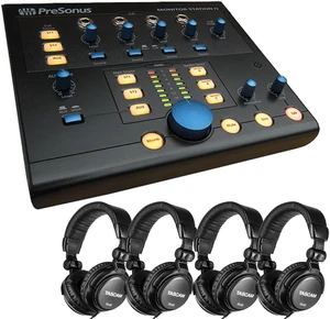 PreSonus Monitor Station V2 Desktop Studio Control Center + (4) Tascam TH-02 Studio Headphones (Black) PreSonus Monitor Station V2 Desktop Studio Control Center + (4) Tascam TH-02 Studio Headphones (Black)