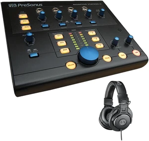 PreSonus Monitor Station V2 Desktop Studio Control Center + Audio-Technica ATH-M30x Monitor Headphones (Black) PreSonus Monitor Station V2 Desktop Studio Control Center + Audio-Technica ATH-M30x Monitor Headphones (Black)