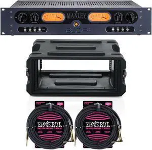 Manley ELOP+ Vacuum Tube Limiter/Compressor, Gator G-PRO-4U-19, (2) ErnieBall 1/4 Bundle