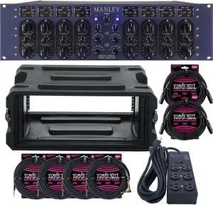 Manley Massive Passive Stereo Tube EQ, Gator G-PRO-4U-19, Furman SS-6B, (2) ErnieBall XLR, (4) ErnieBall 1/4 Bundle
