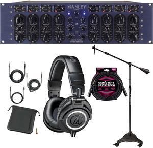 Manley Massive Passive Stereo Tube EQ, Ultimate Support MC-125, ATH-M50X, ErnieBall XLR Bundle