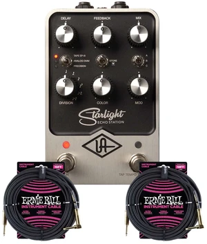 Universal Audio UAFX Starlight Echo Station Delay Pedal, (2) ErnieBall 1/4 Cables Bundle Universal Audio UAFX Starlight Echo Station Delay Pedal, (2) ErnieBall 1/4 Cables Bundle