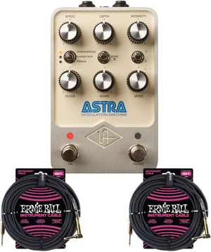 Universal Audio UAFX Astra Modulation Machine Pedal, (2) ErnieBall 1/4 Cables Bundle Universal Audio UAFX Astra Modulation Machine Pedal, (2) ErnieBall 1/4 Cables Bundle