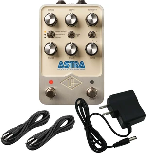 Universal Audio UAFX Astra Modulation Machine Pedal, 9V AC/DC Power Adapter, (2) 1/4 Cables Bundle Universal Audio UAFX Astra Modulation Machine Pedal, 9V AC/DC Power Adapter, (2) 1/4 Cables Bundle