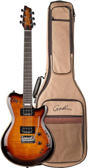 Godin (024124) LGXT Cognac Burst Flame Electric Guitar with Gig Bag Godin (024124) LGXT Cognac Burst Flame Electric Guitar with Gig Bag