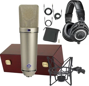Neumann U 87 Ai Large-diaphragm Condenser Mic (Nickel), Audio Technica ATH-M50X, Boseen Mic Shock Mount Bundle Neumann U 87 Ai Large-diaphragm Condenser Mic (Nickel), Audio Technica ATH-M50X, Boseen Mic Shock Mount Bundle