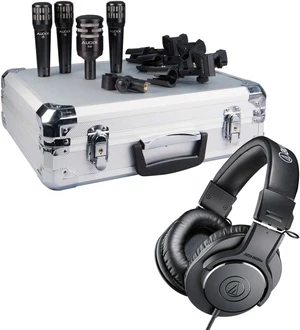 Audix DP4 Instrument Mic Pack, Audio Technica ATH-M20X Bundle Audix DP4 Instrument Mic Pack, Audio Technica ATH-M20X Bundle