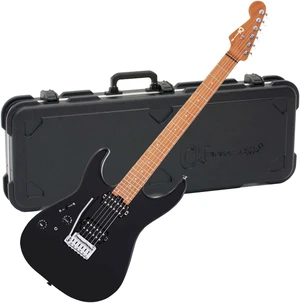 Charvel Pro-Mod DK24 HH 2PT CM LH (Gloss Black), Charvel Hard-Shell Charvel Guitar Case Black Bundle Charvel Pro-Mod DK24 HH 2PT CM LH (Gloss Black), Charvel Hard-Shell Charvel Guitar Case Black Bundle
