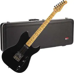 Godin (049332) Stadium HT Electric Guitar  Matte Black, Gator GC-ELECTRIC-A Bundle