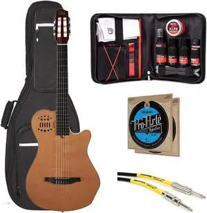 Godin Multiac Grand Concert SA Natural HG (012817) - Godin VBGAC Gig Bag - (2) D'AddarioGuitar Strings - Pro Co EGSS-15 - D'Addario Care Kit PW-ECK-01